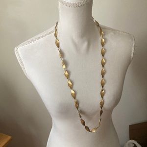 Francesca Visconti long gold twisted vintage necklace